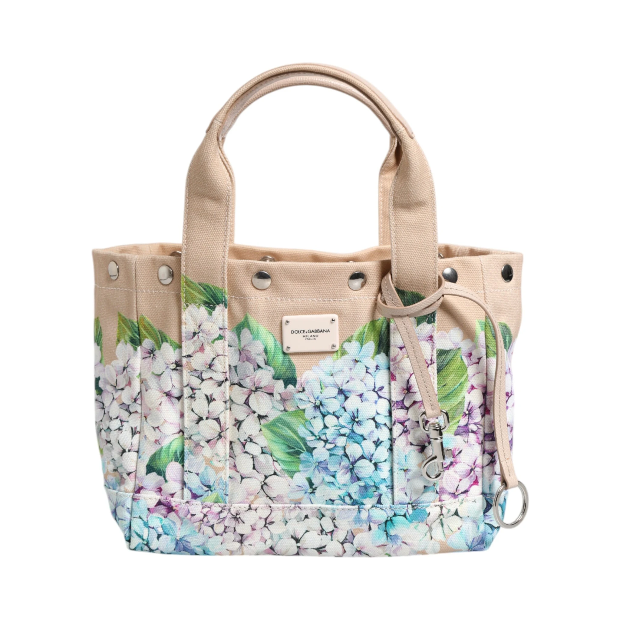 Multicolor Floral Canvas TANIA Top Handle Tote Bag