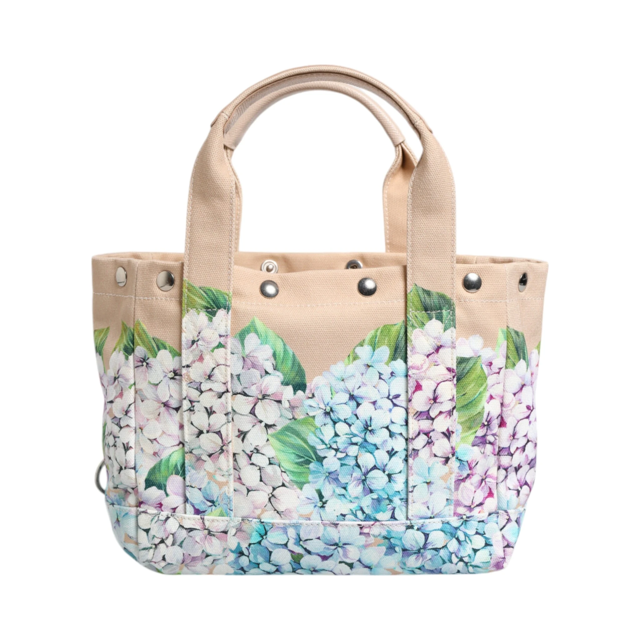 Multicolor Floral Canvas TANIA Top Handle Tote Bag