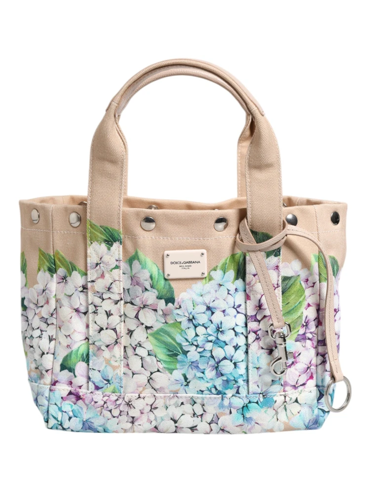 Multicolor Floral Canvas TANIA Top Handle Tote Bag