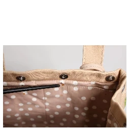 Multicolor Floral Canvas TANIA Top Handle Tote Bag