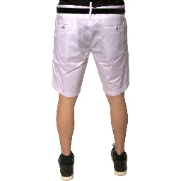 White Chinos Cotton Stretch Casual Shorts