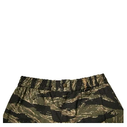Black Gold Patterned Cotton Bermuda Shorts