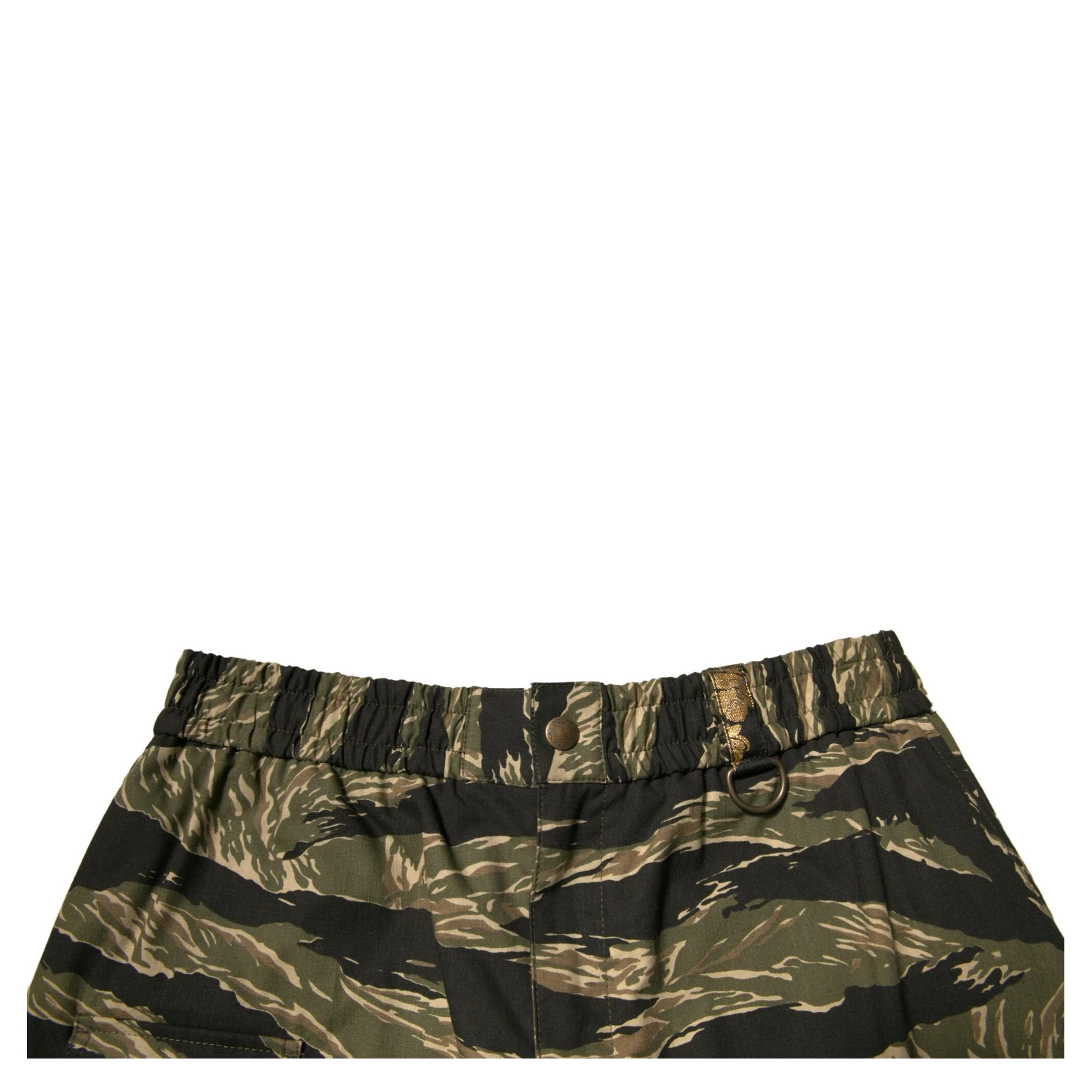 Black Gold Patterned Cotton Bermuda Shorts