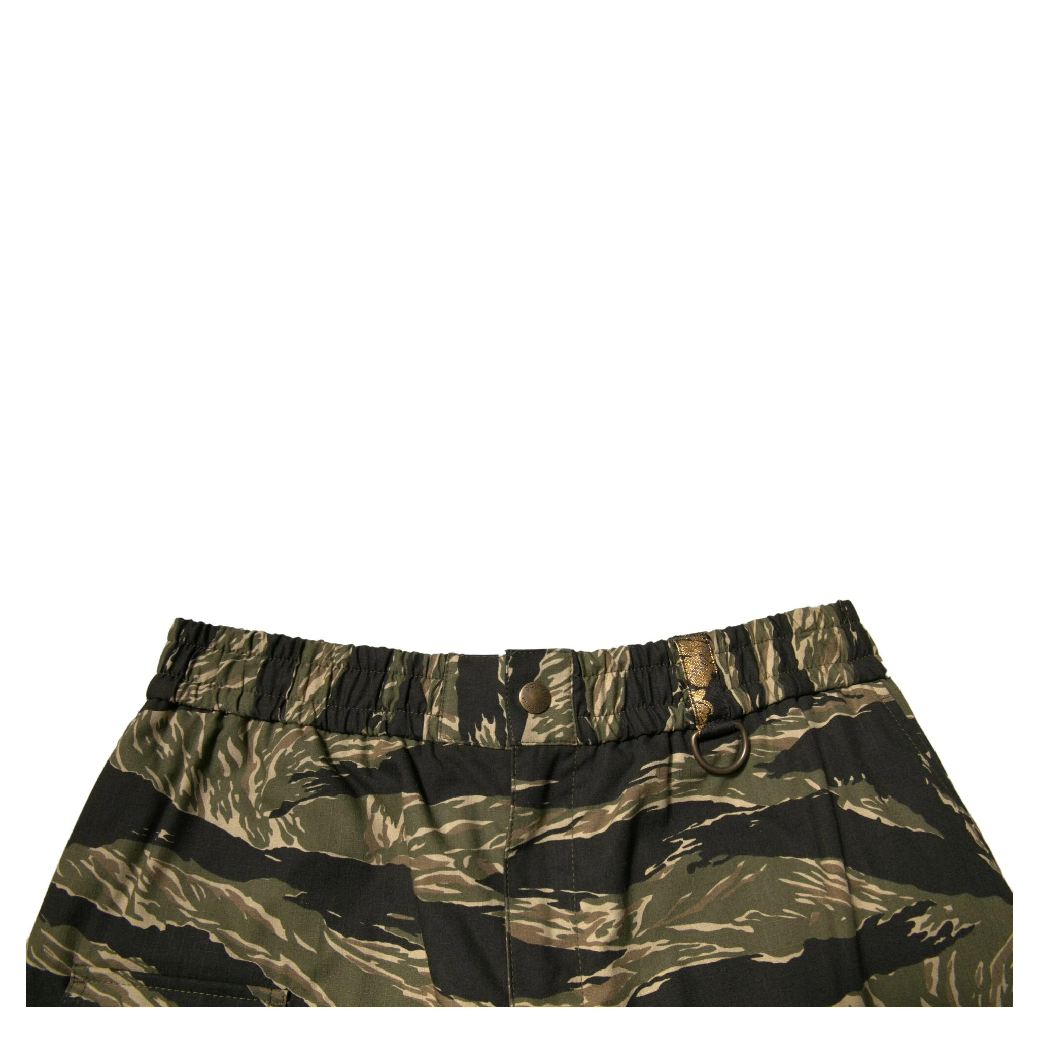 Black Gold Patterned Cotton Bermuda Shorts