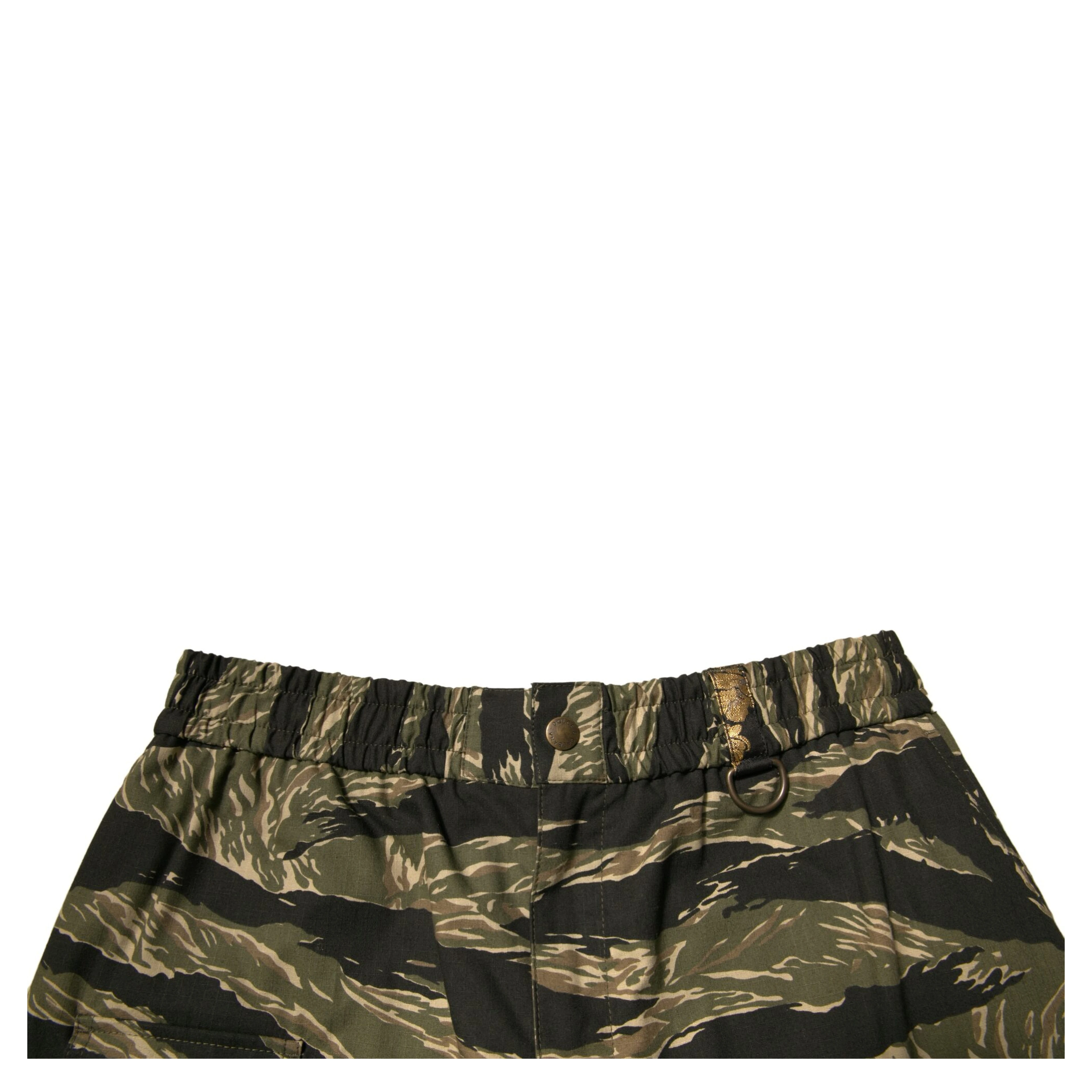 Black Gold Patterned Cotton Bermuda Shorts