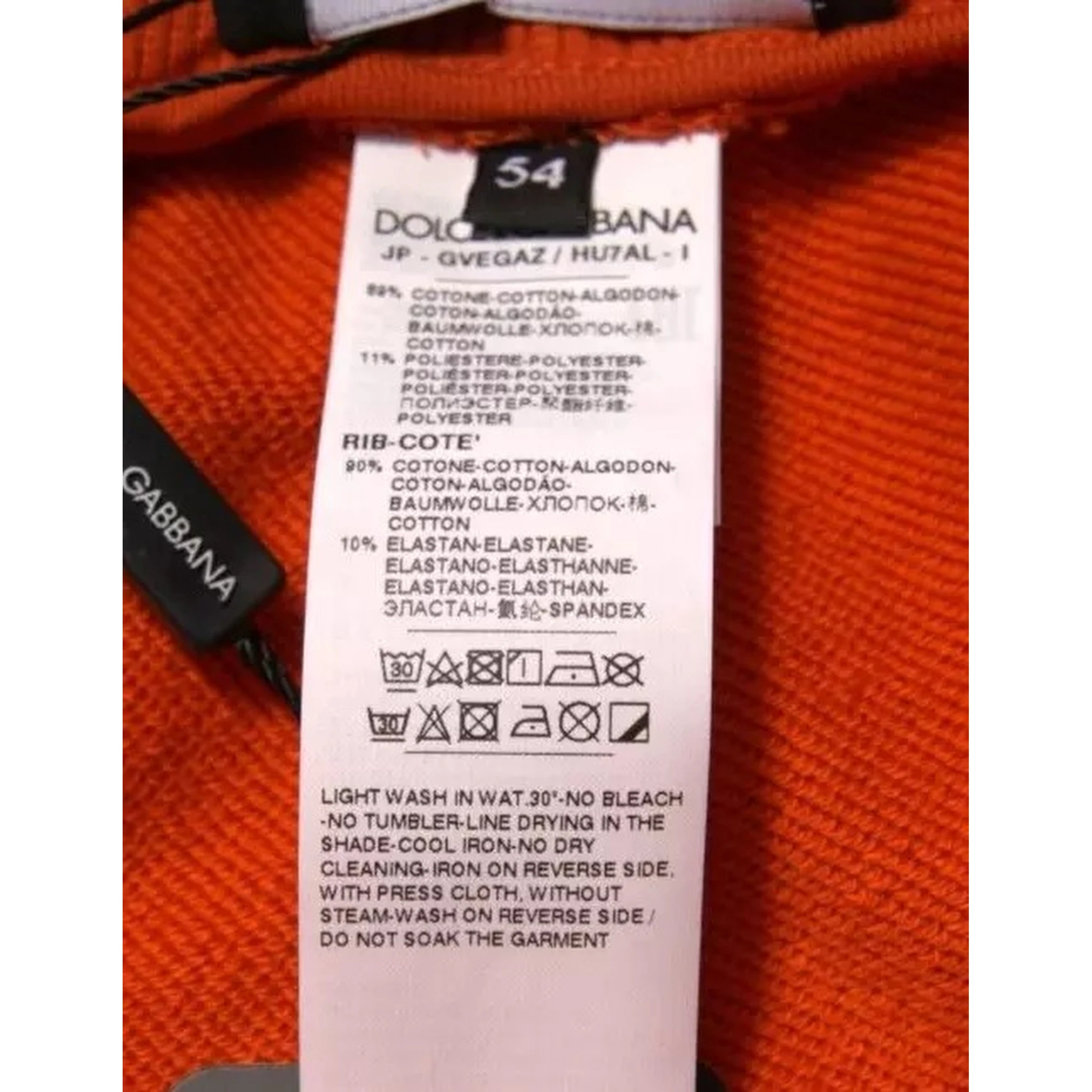 Orange Cotton Blend Men Bermuda Shorts