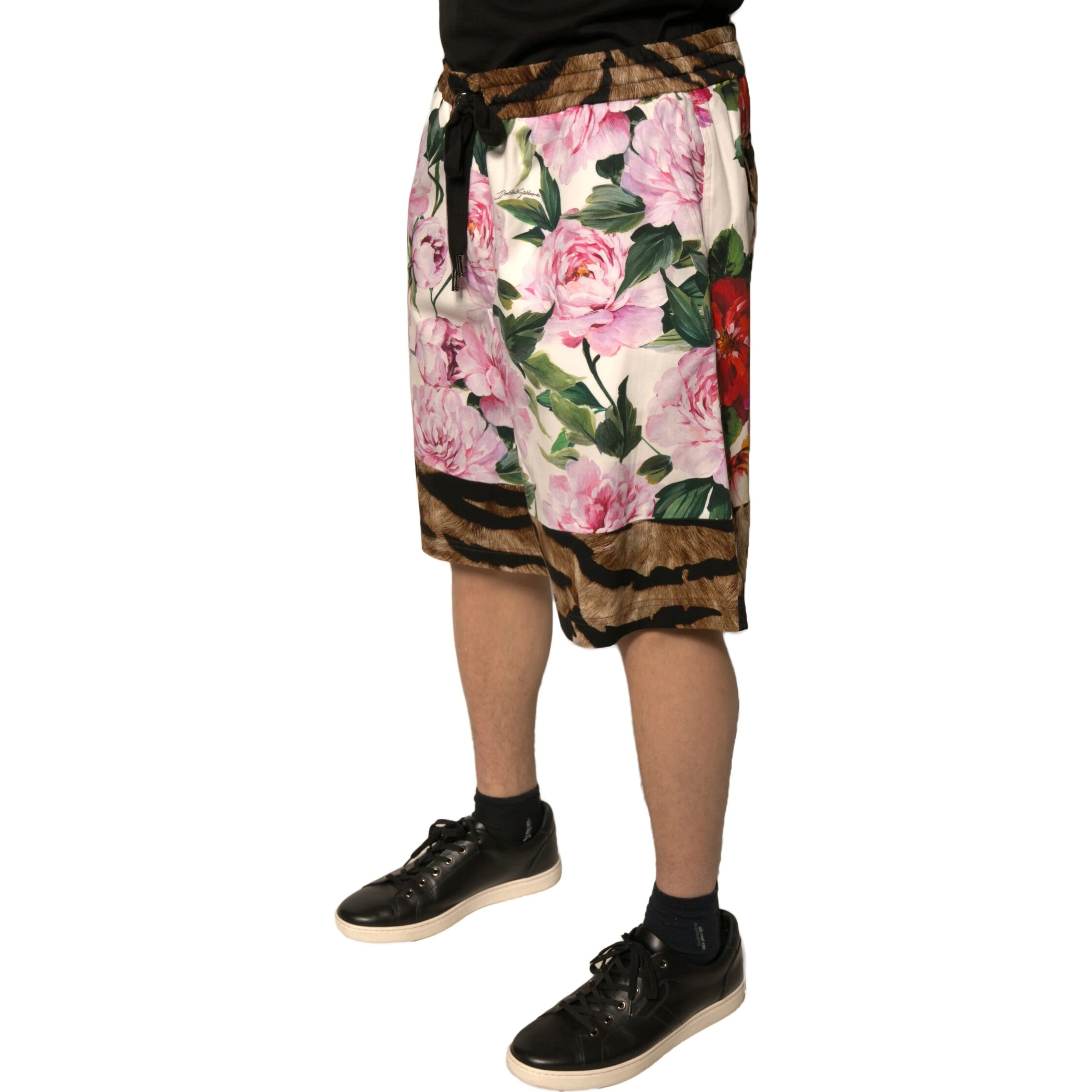 Multicolor Floral Cotton Men Bermuda Shorts