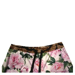 Multicolor Floral Cotton Men Bermuda Shorts