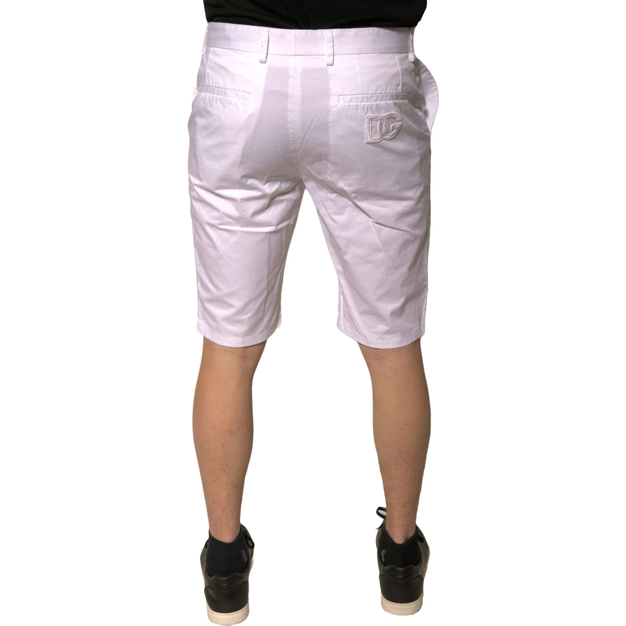 White Chinos Cotton Stretch Casual Shorts