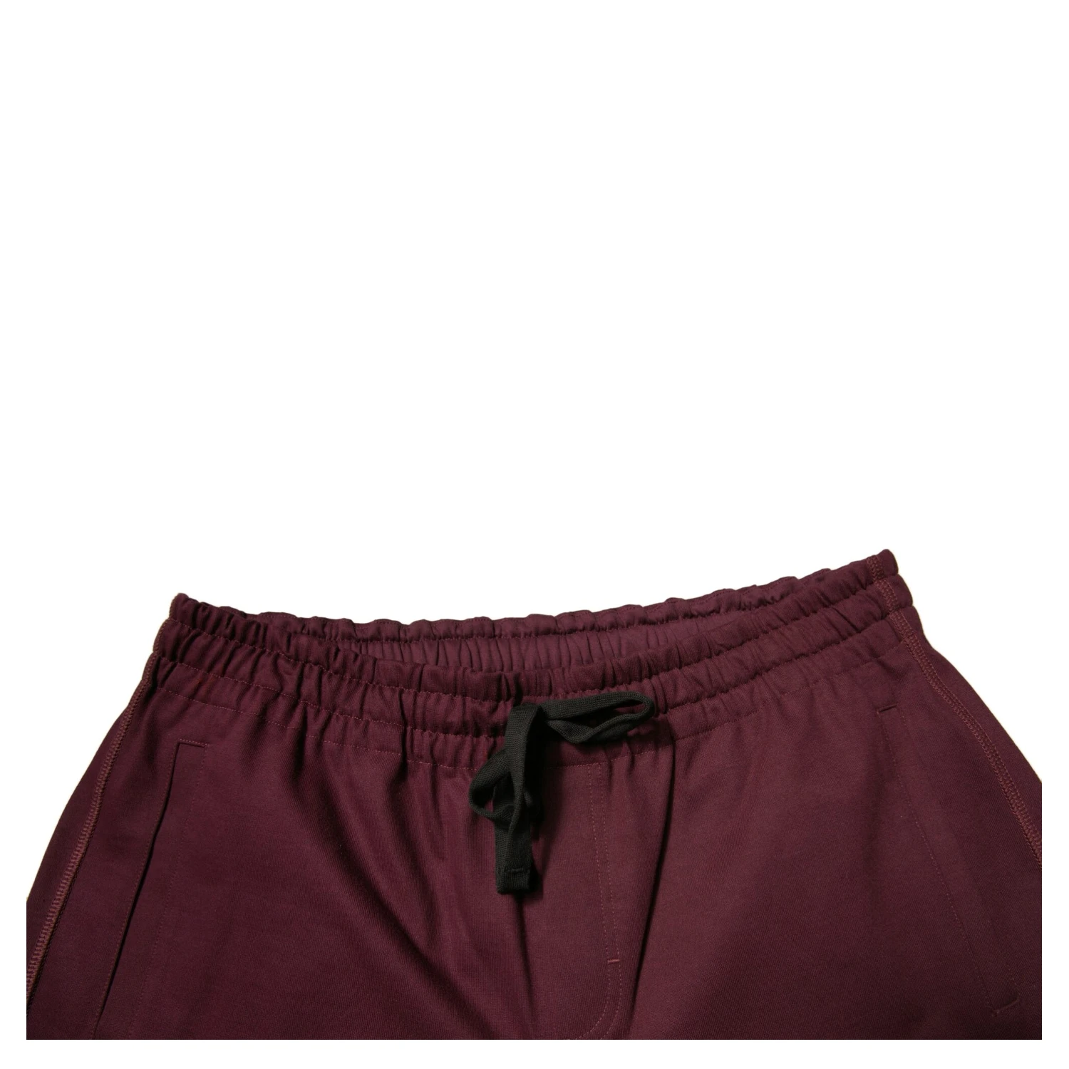 Maroon Cotton Mid Waist Bermuda Shorts