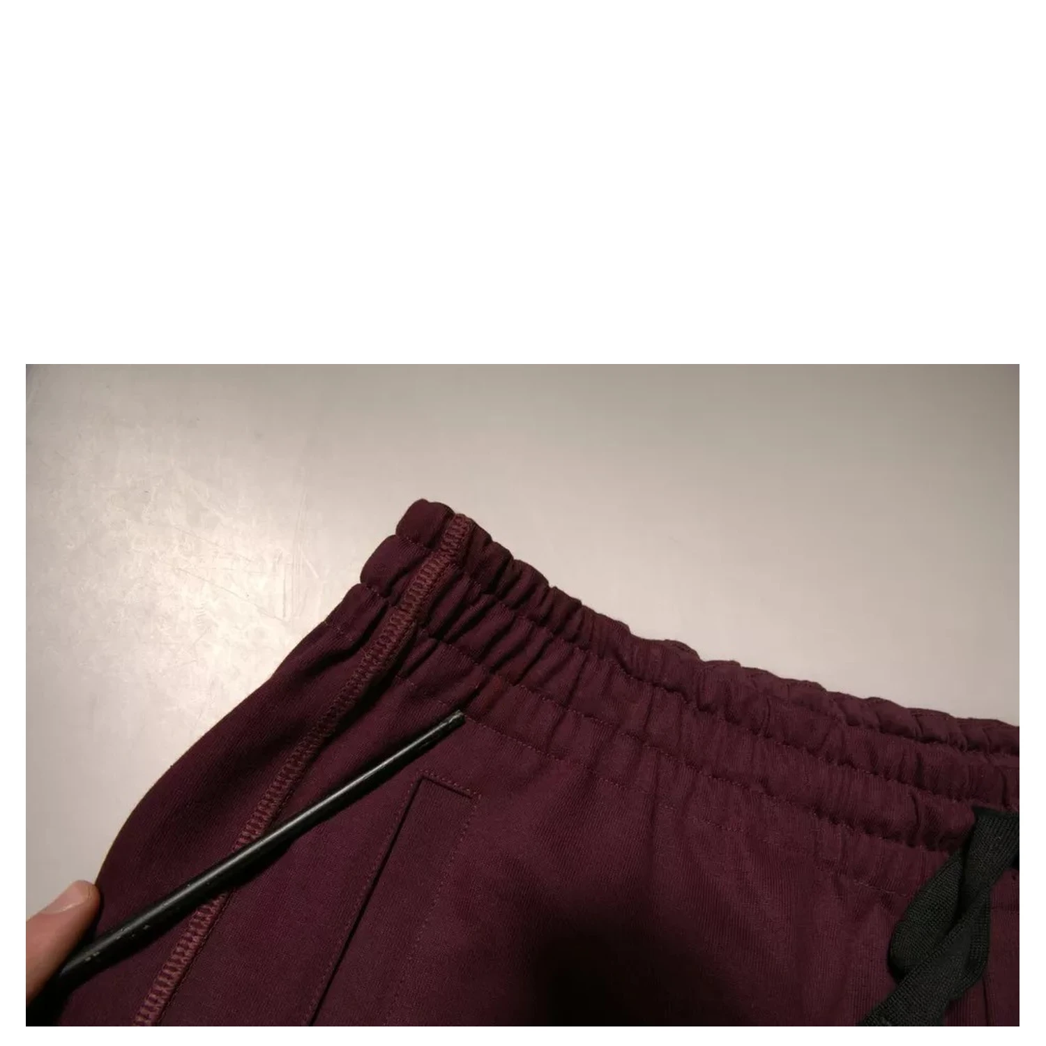 Maroon Cotton Mid Waist Bermuda Shorts