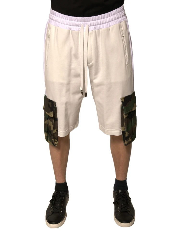 Beige Cotton Men Casual Cargo Bermuda Shorts alternative
