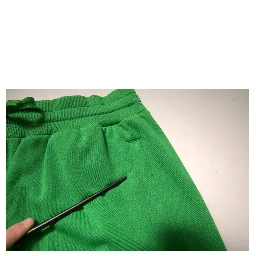 Green Cotton Blend Men Bermuda Shorts