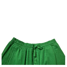 Green Cotton Blend Men Bermuda Shorts