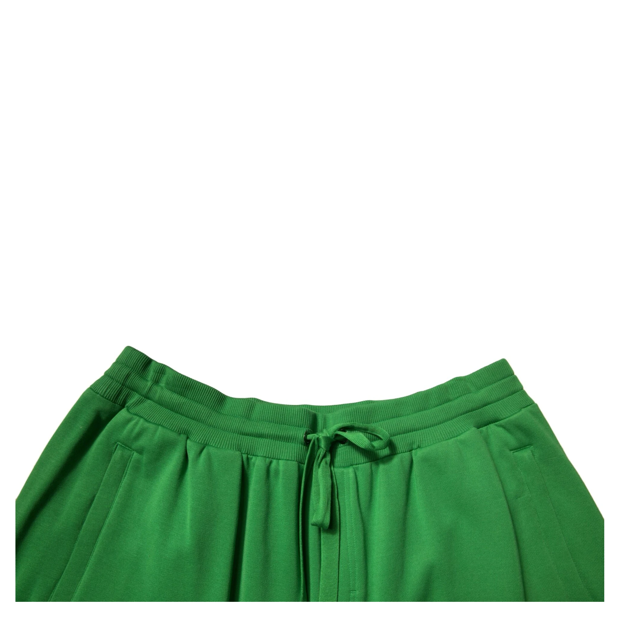 Green Cotton Blend Men Bermuda Shorts