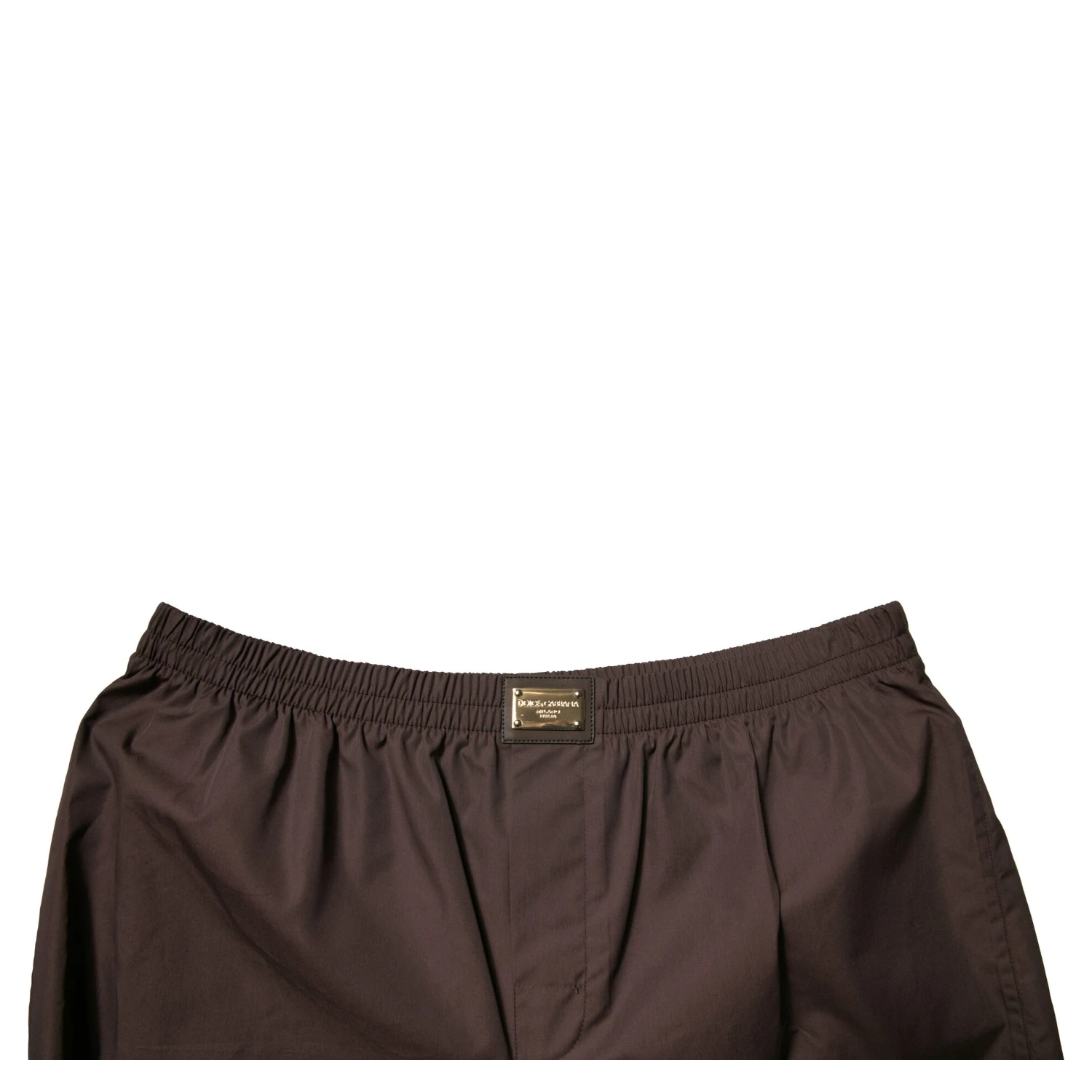 Brown Cotton Blend Men Mid Waist Shorts