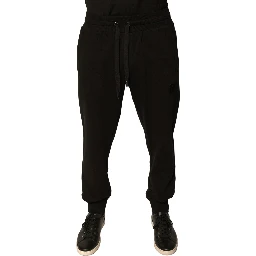 Black Cotton Jogger Men Sweatpants Pants