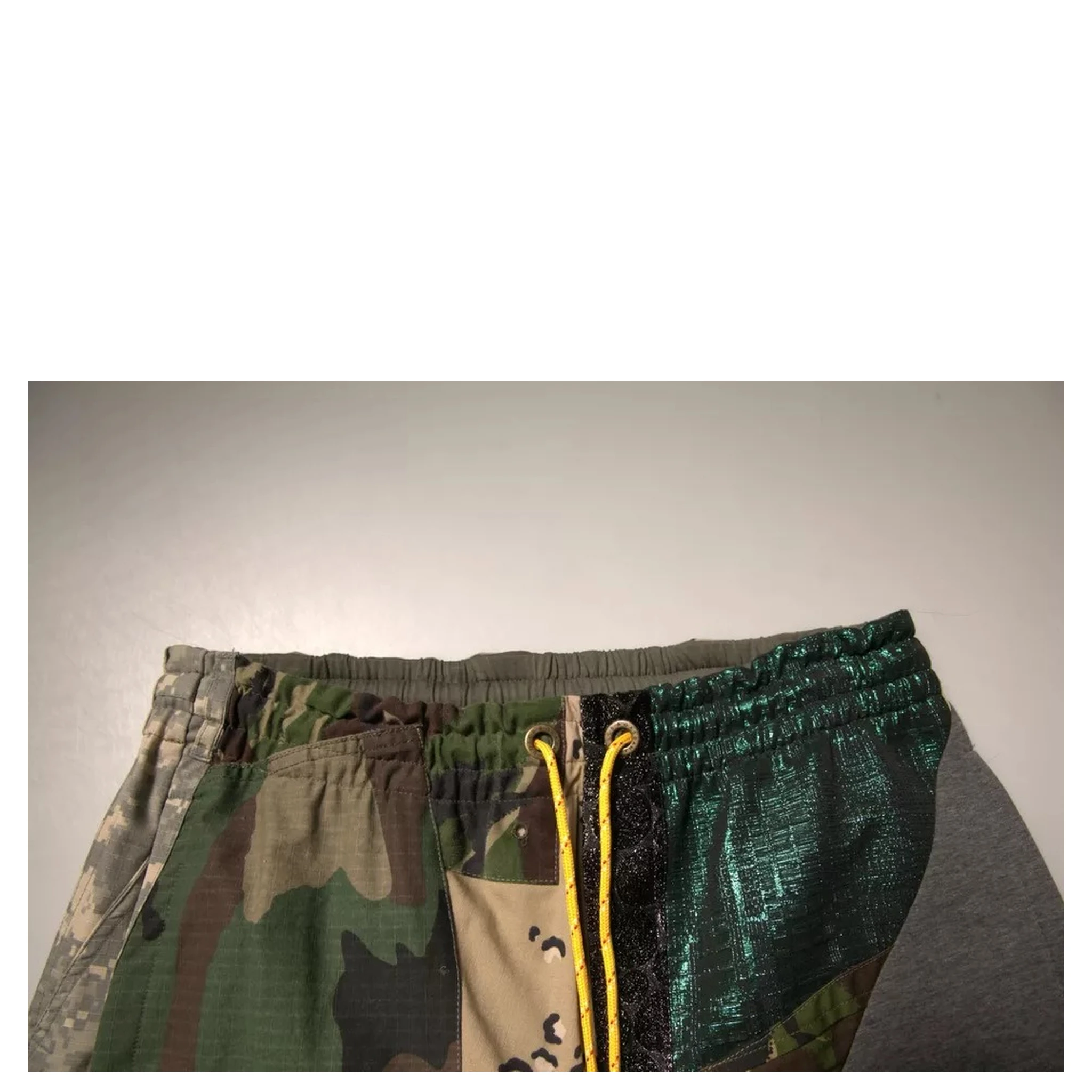 Multicolor Patchwork Cotton Jogger Sweatpants Pants