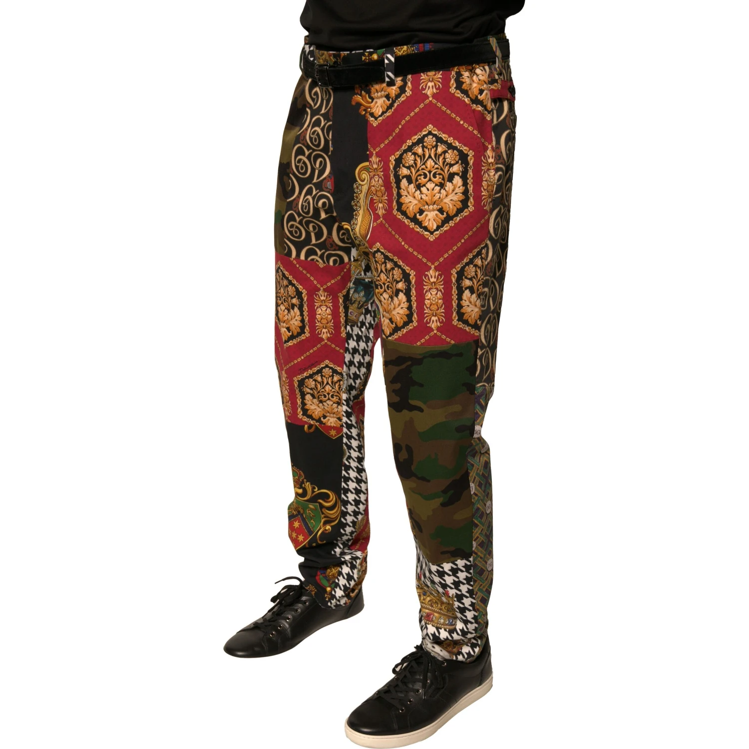 Multicolor Patchwork Men Dress Pants