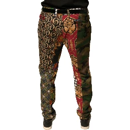 Multicolor Patchwork Men Dress Pants