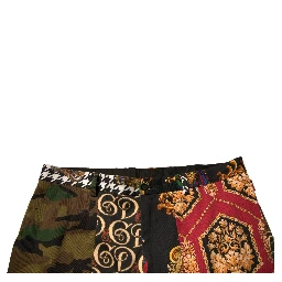 Multicolor Patchwork Men Dress Pants