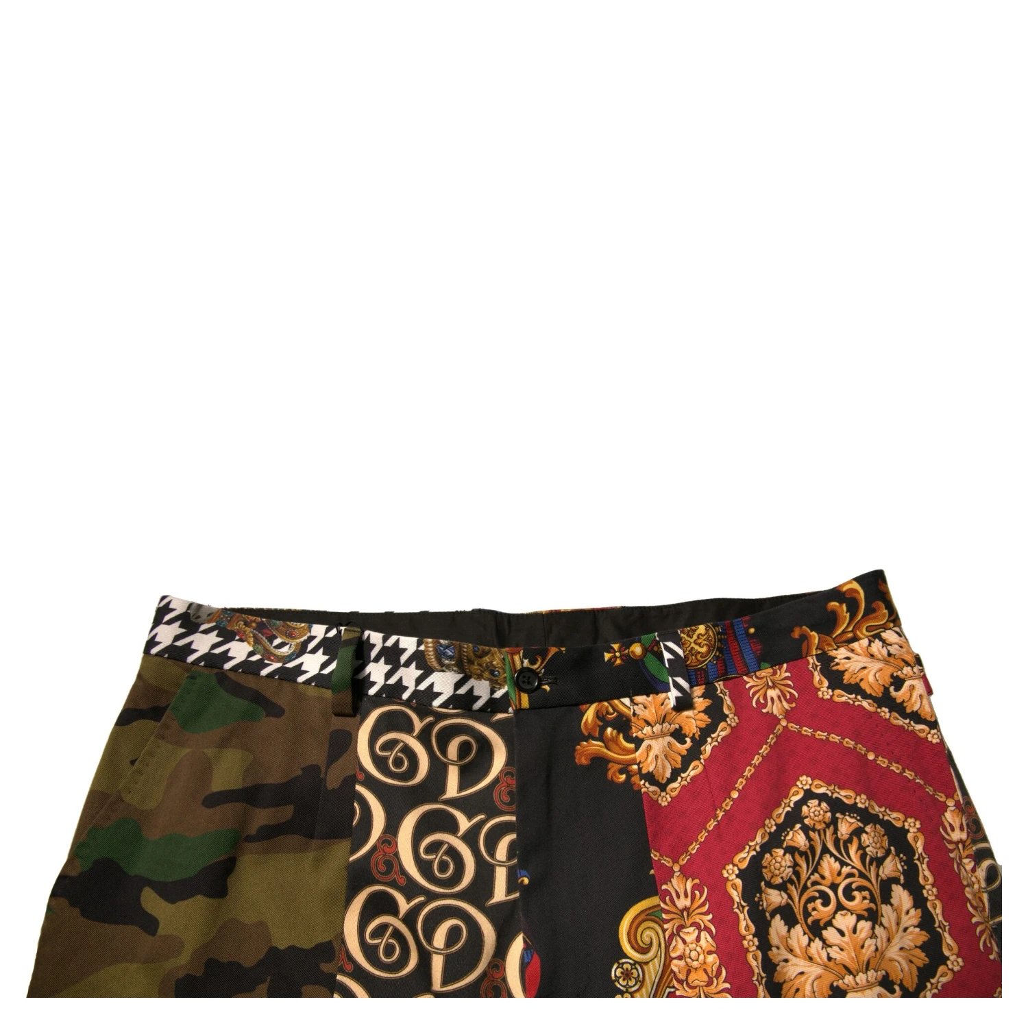 Multicolor Patchwork Men Dress Pants