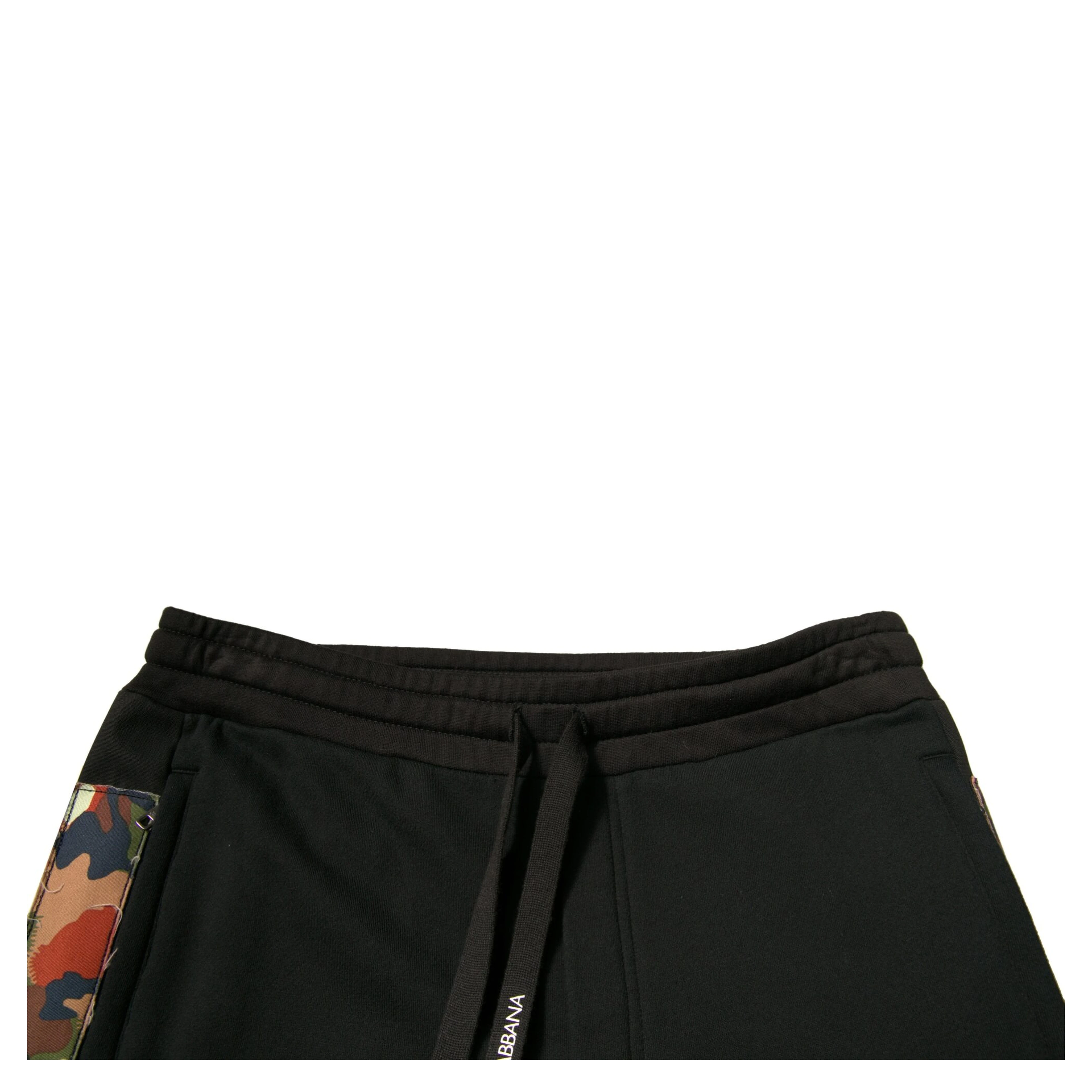 Black Cotton Jogger Cargo Sweatpants Pants
