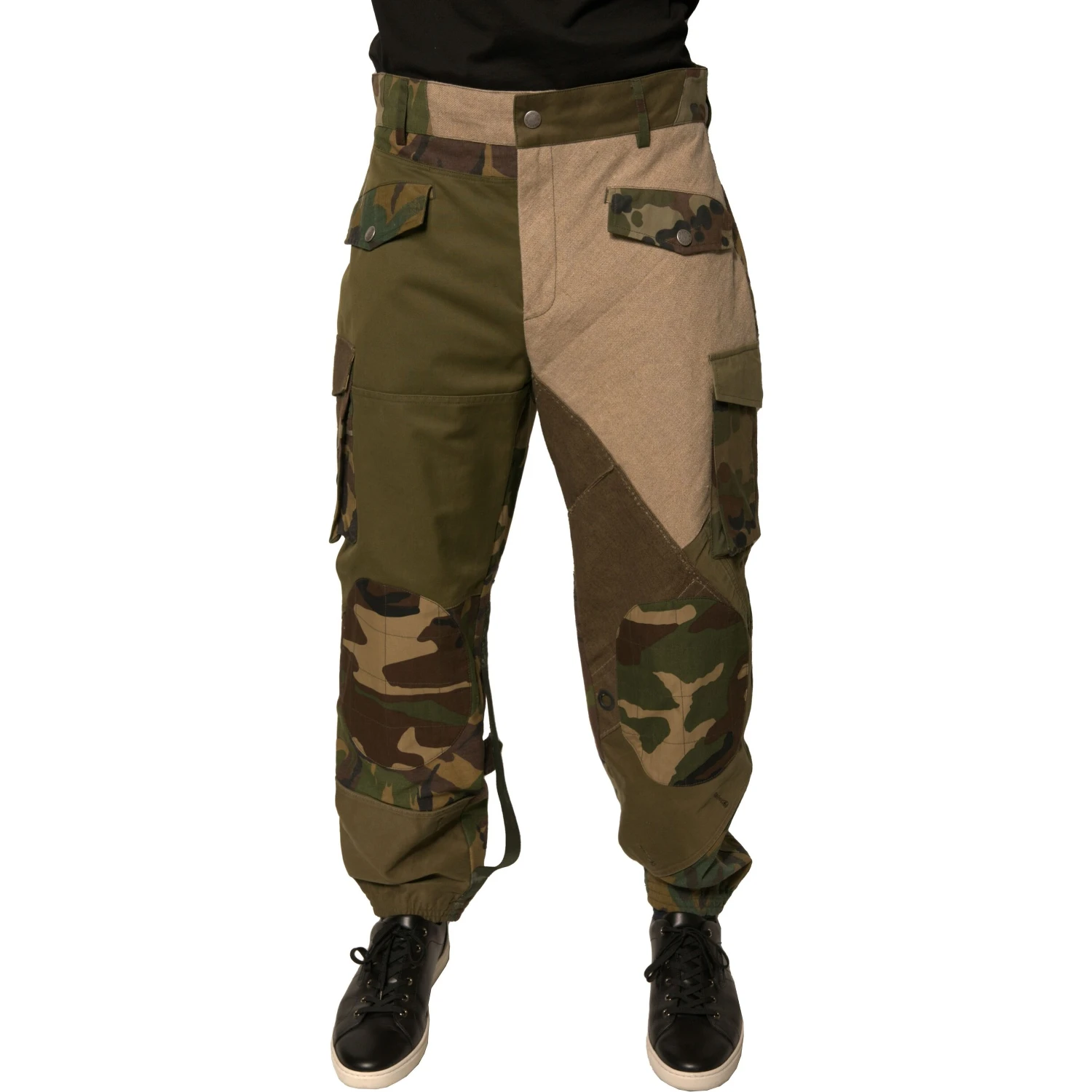 Multicolor Patchwork Flight Cargo Pants