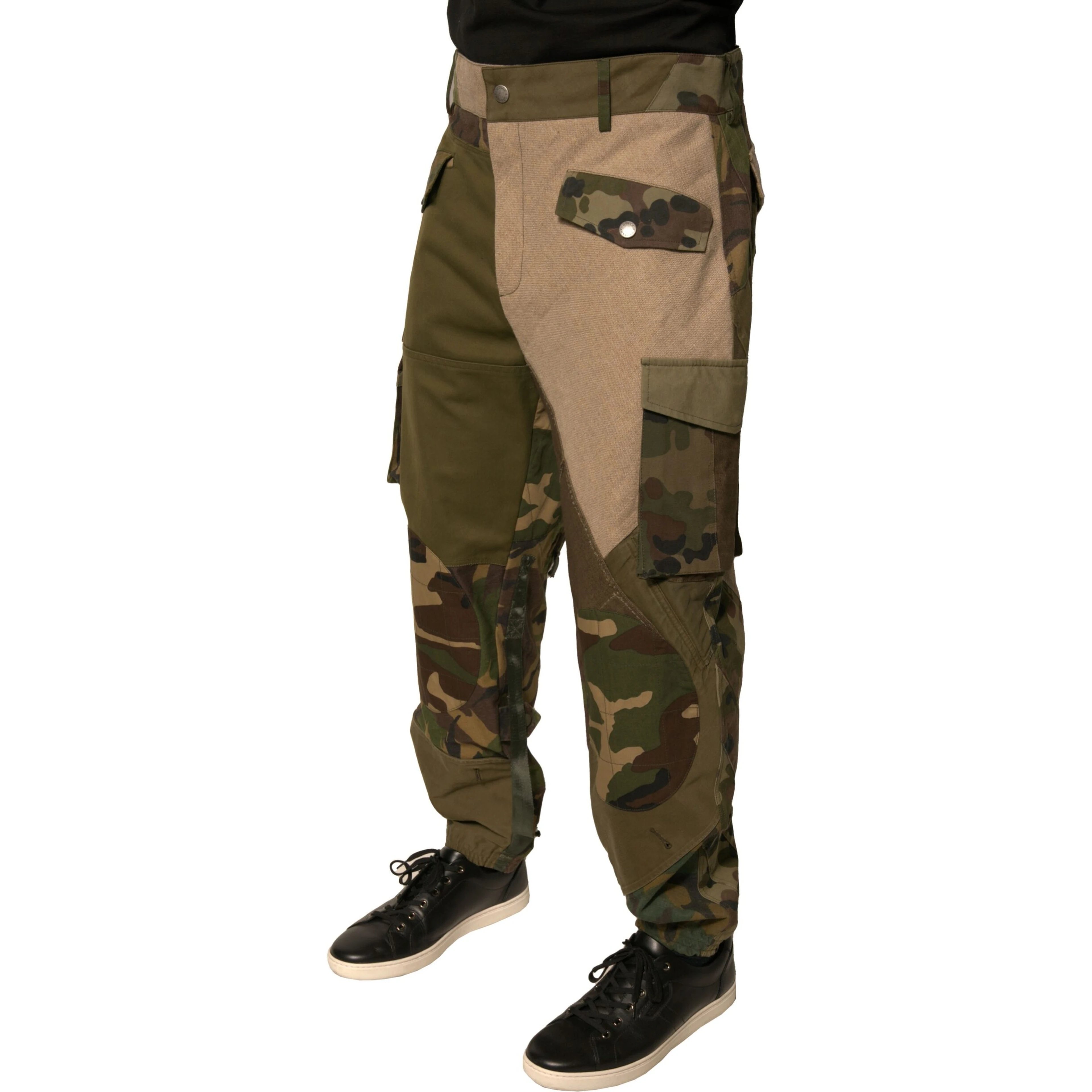 Multicolor Patchwork Flight Cargo Pants