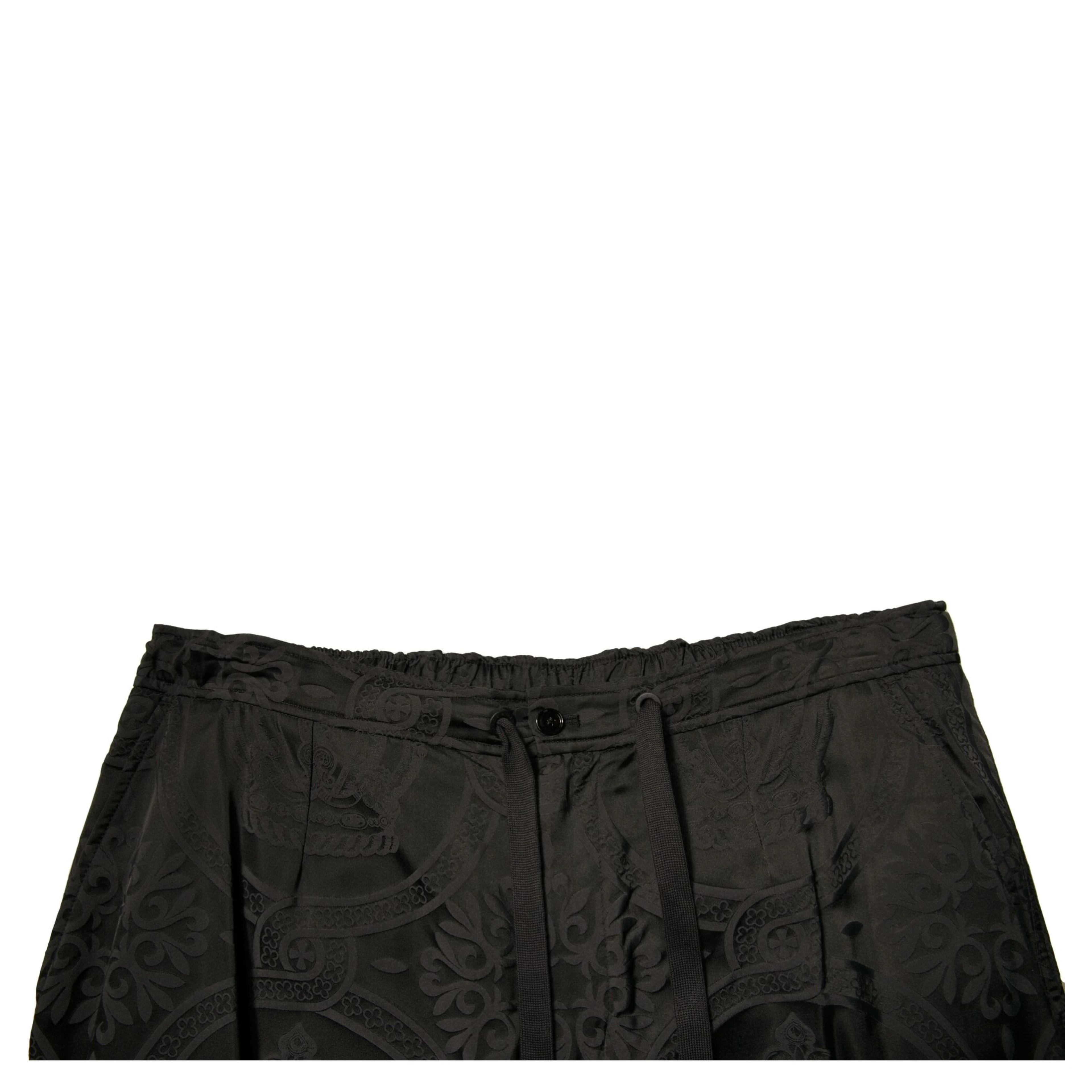 Black Crown Nylon Jogger Sweatpants Pants
