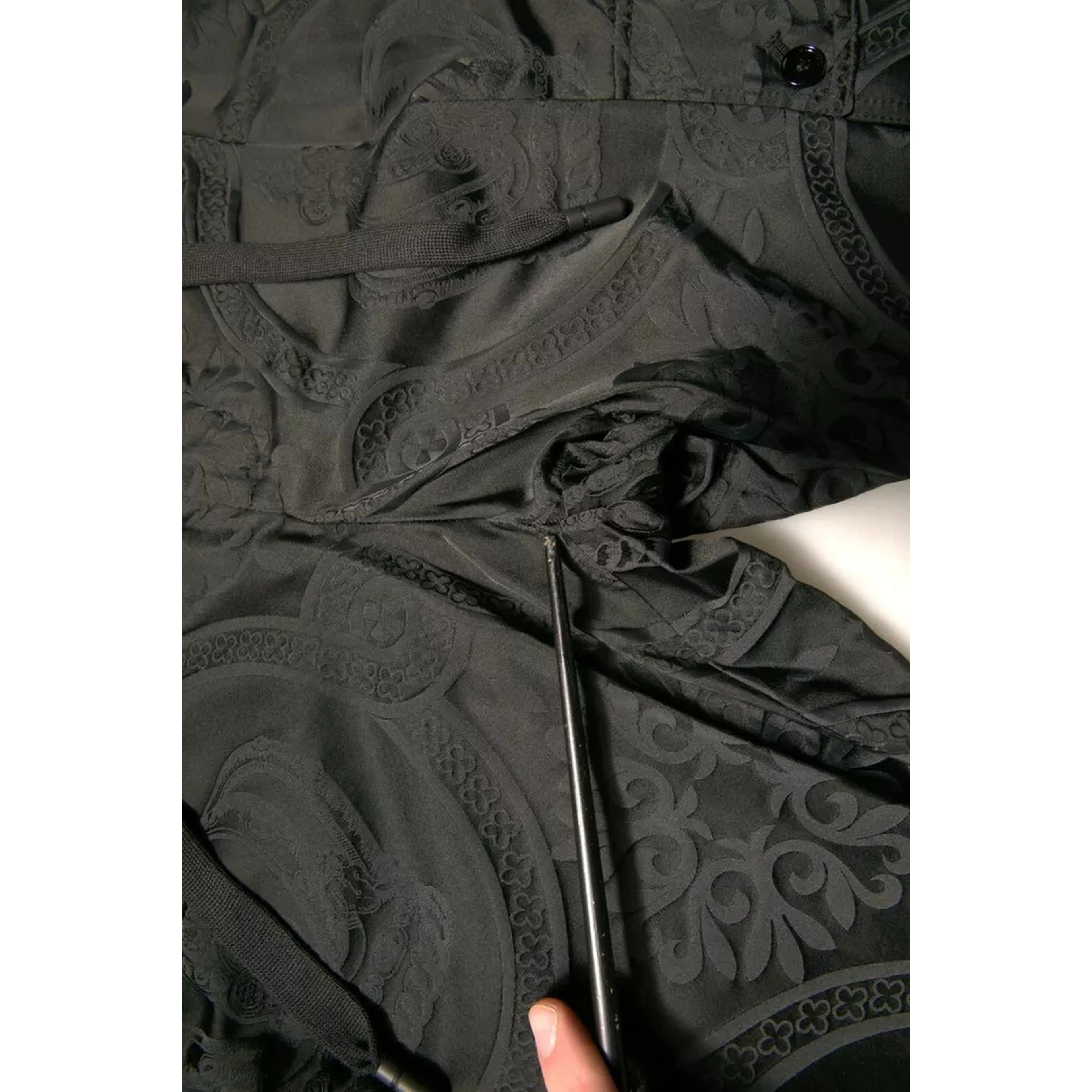 Black Crown Nylon Jogger Sweatpants Pants
