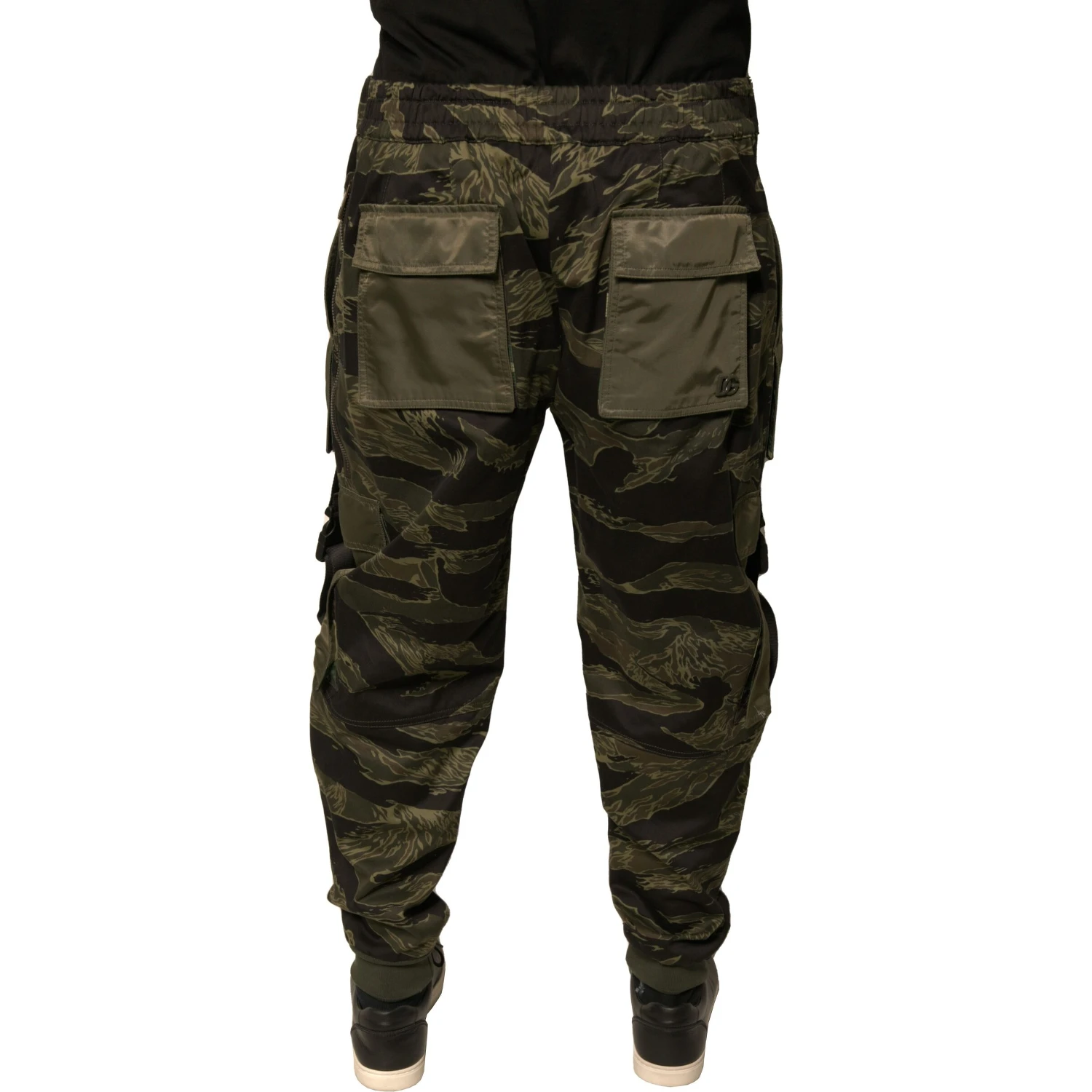 Green Cotton Jogger Cargo Pants