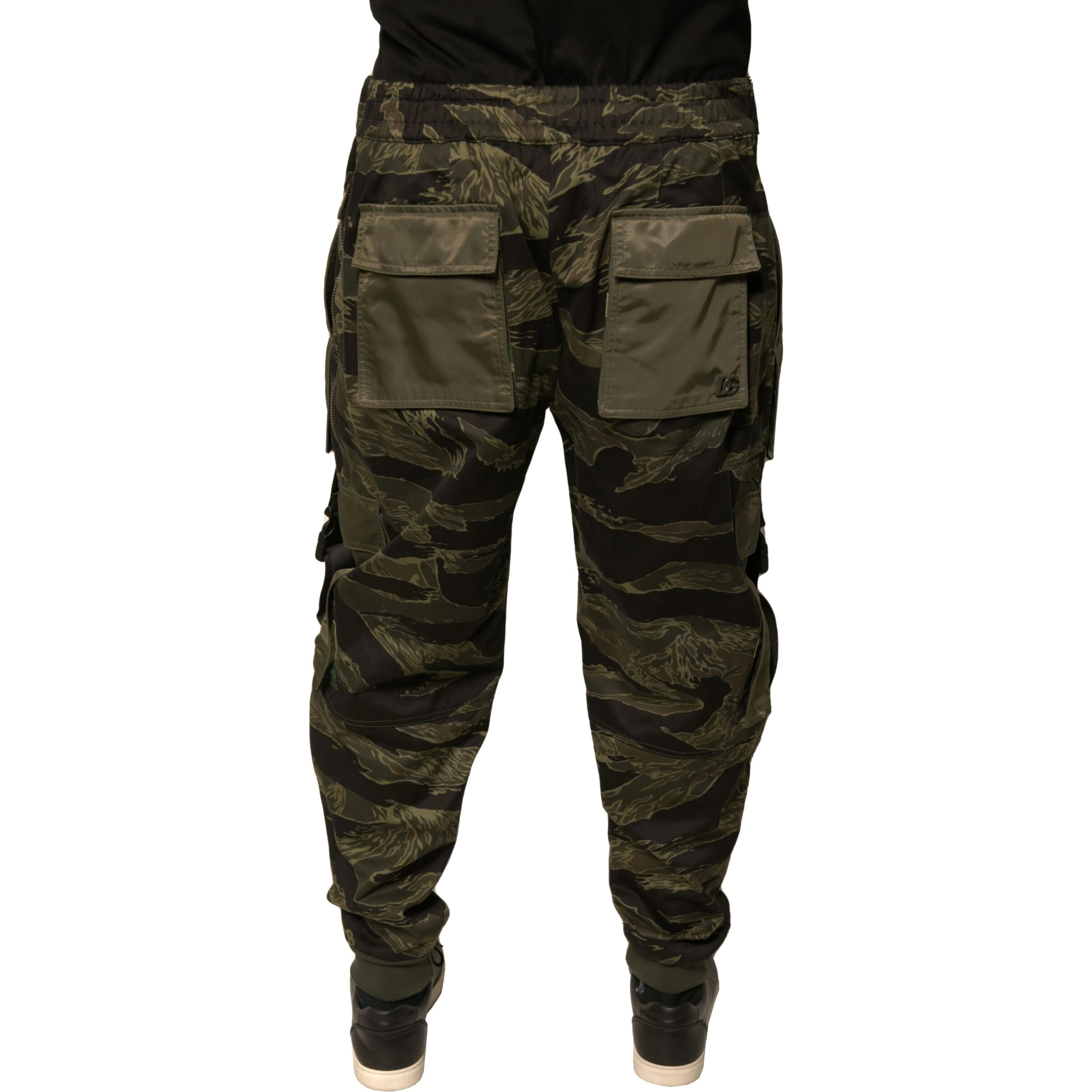 Green Cotton Jogger Cargo Pants