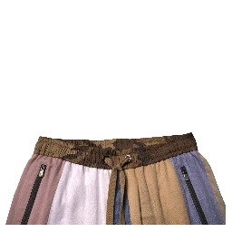 Multicolor Patchwork Jogger Sweatpants Pants