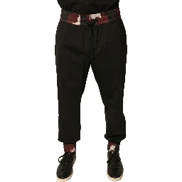 Black Camouflage Wool Jogger Sweatpants Pants