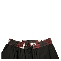 Black Camouflage Wool Jogger Sweatpants Pants
