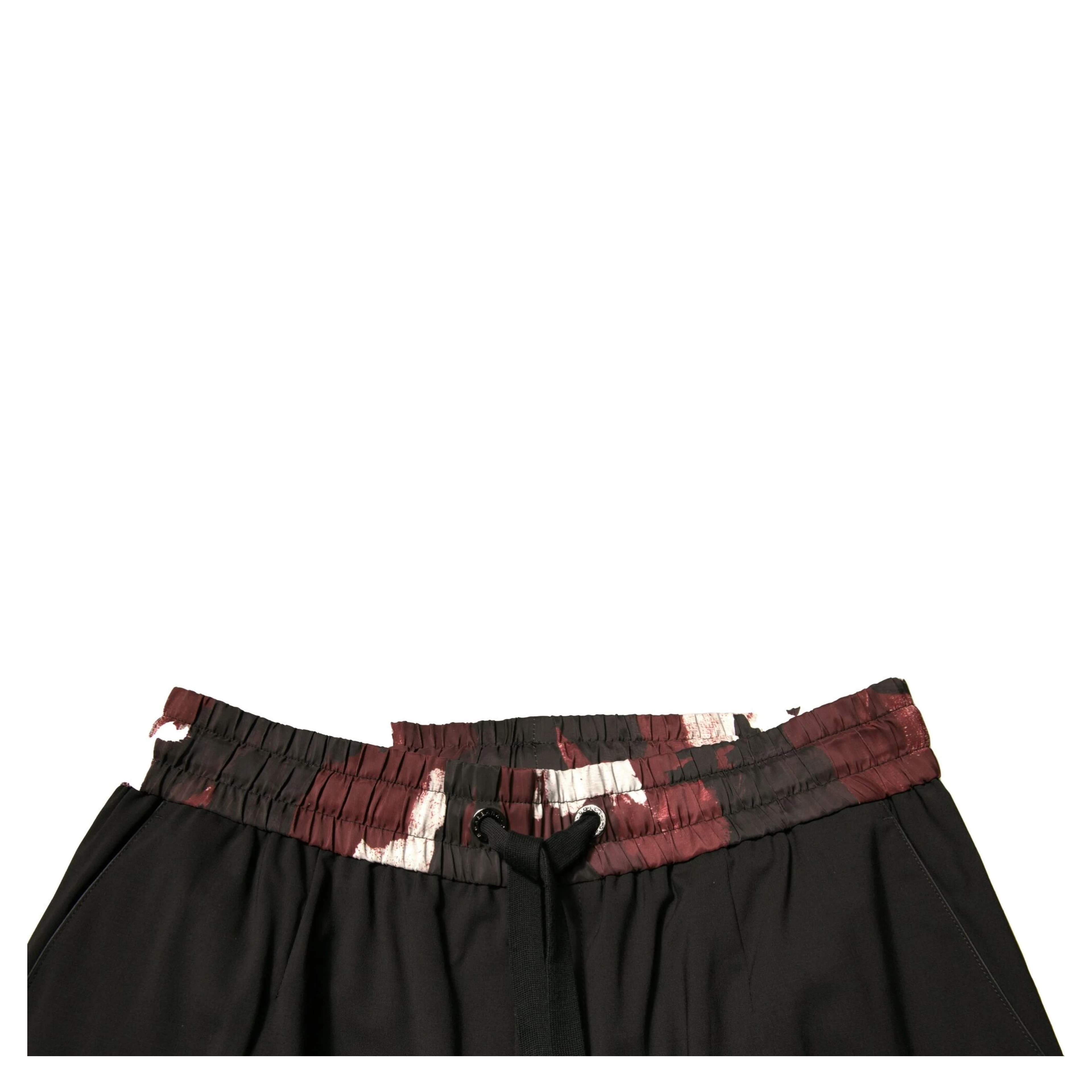 Black Camouflage Wool Jogger Sweatpants Pants