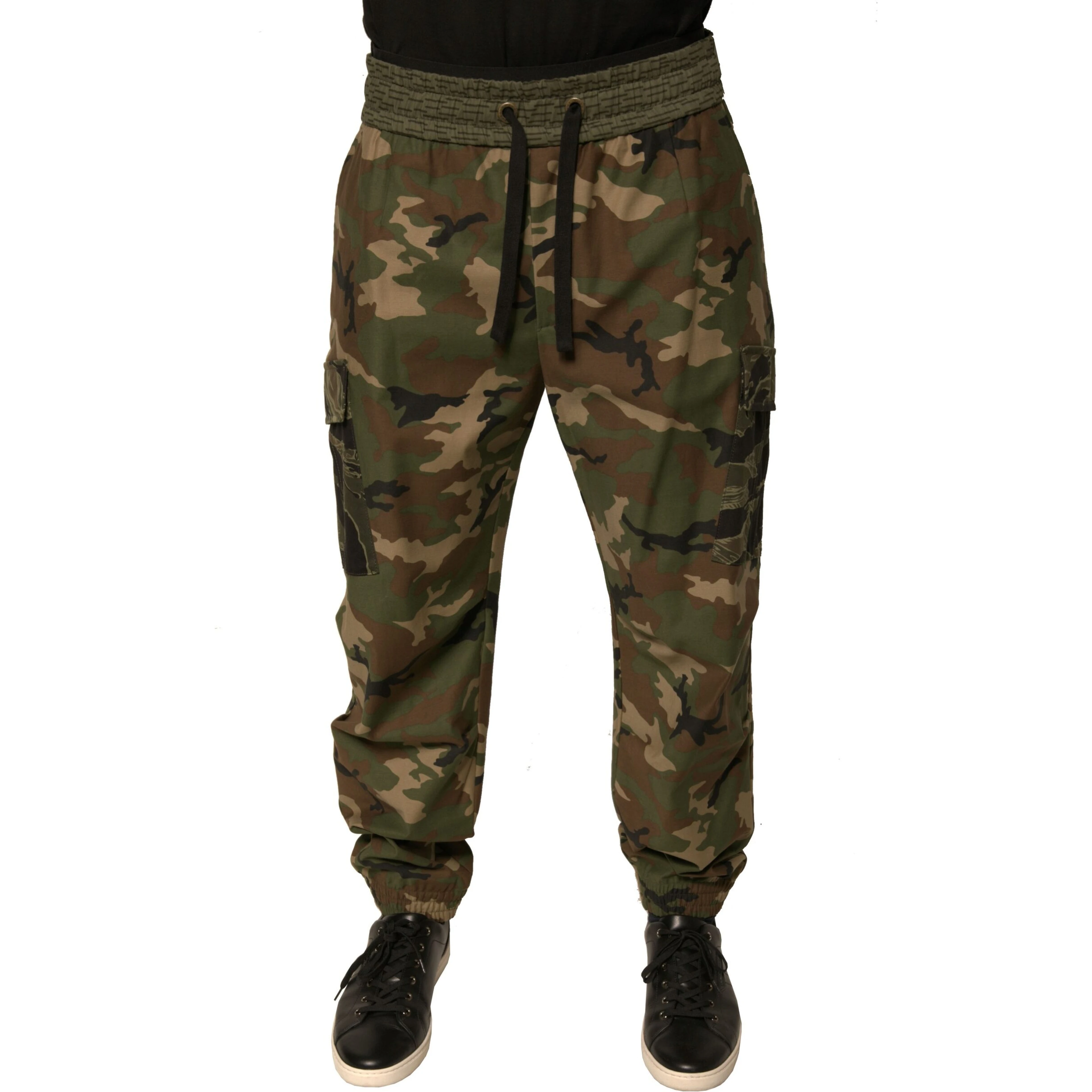 Multicolor Camouflage Cargo Sweatpants Pants