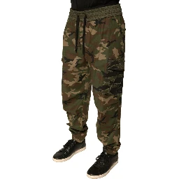 Multicolor Camouflage Cargo Sweatpants Pants