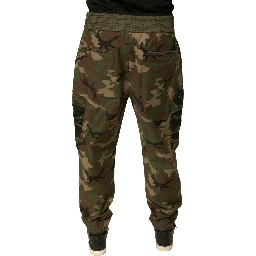 Multicolor Camouflage Cargo Sweatpants Pants