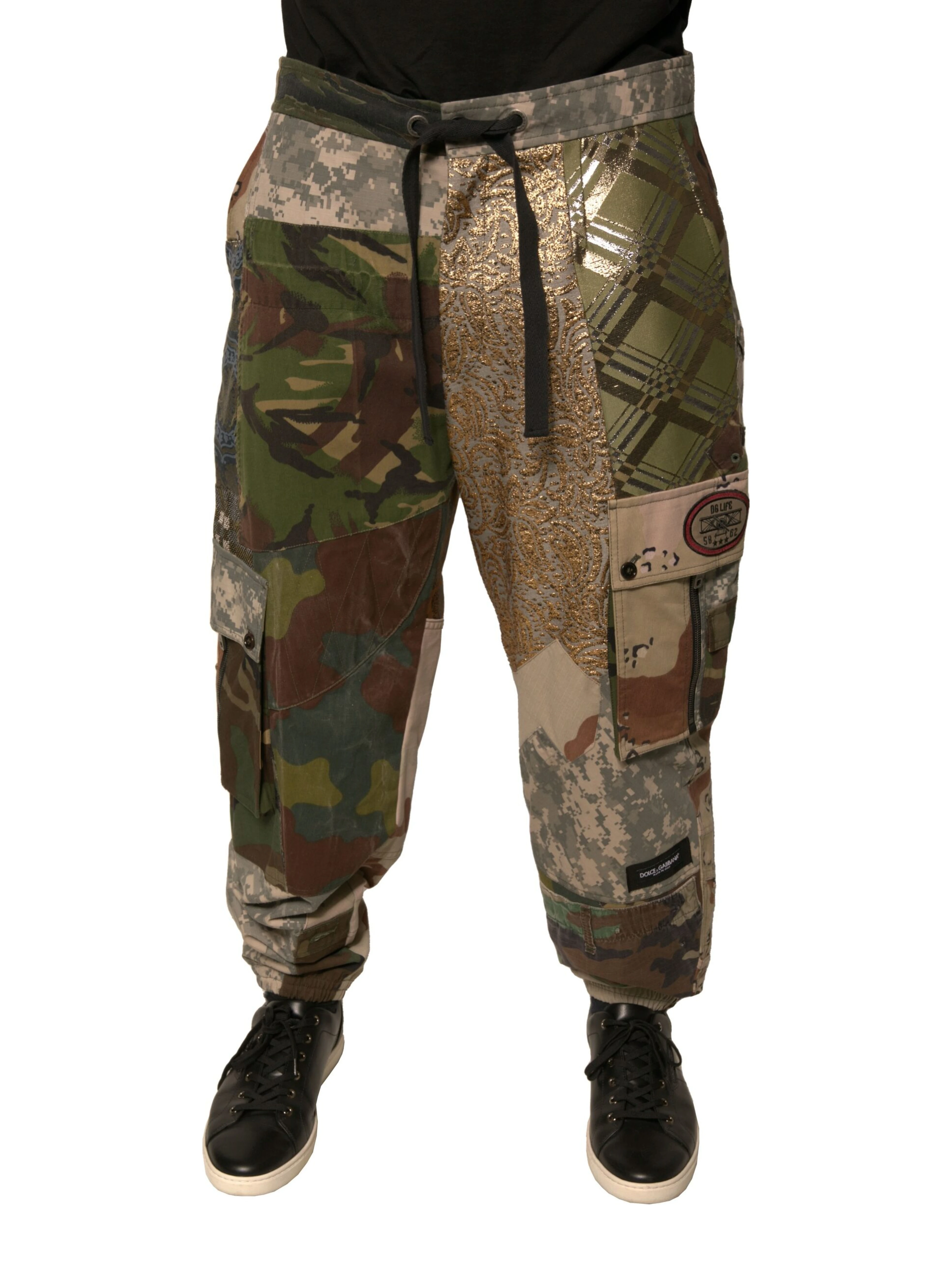 Multicolor Patchwork Men Jogger Pants