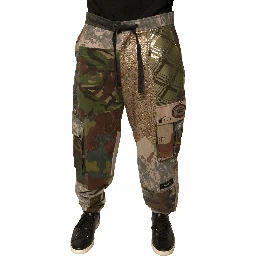 Multicolor Patchwork Men Jogger Pants