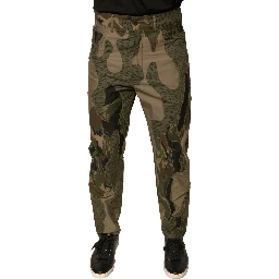 Multicolor Camouflage Cotton Pants