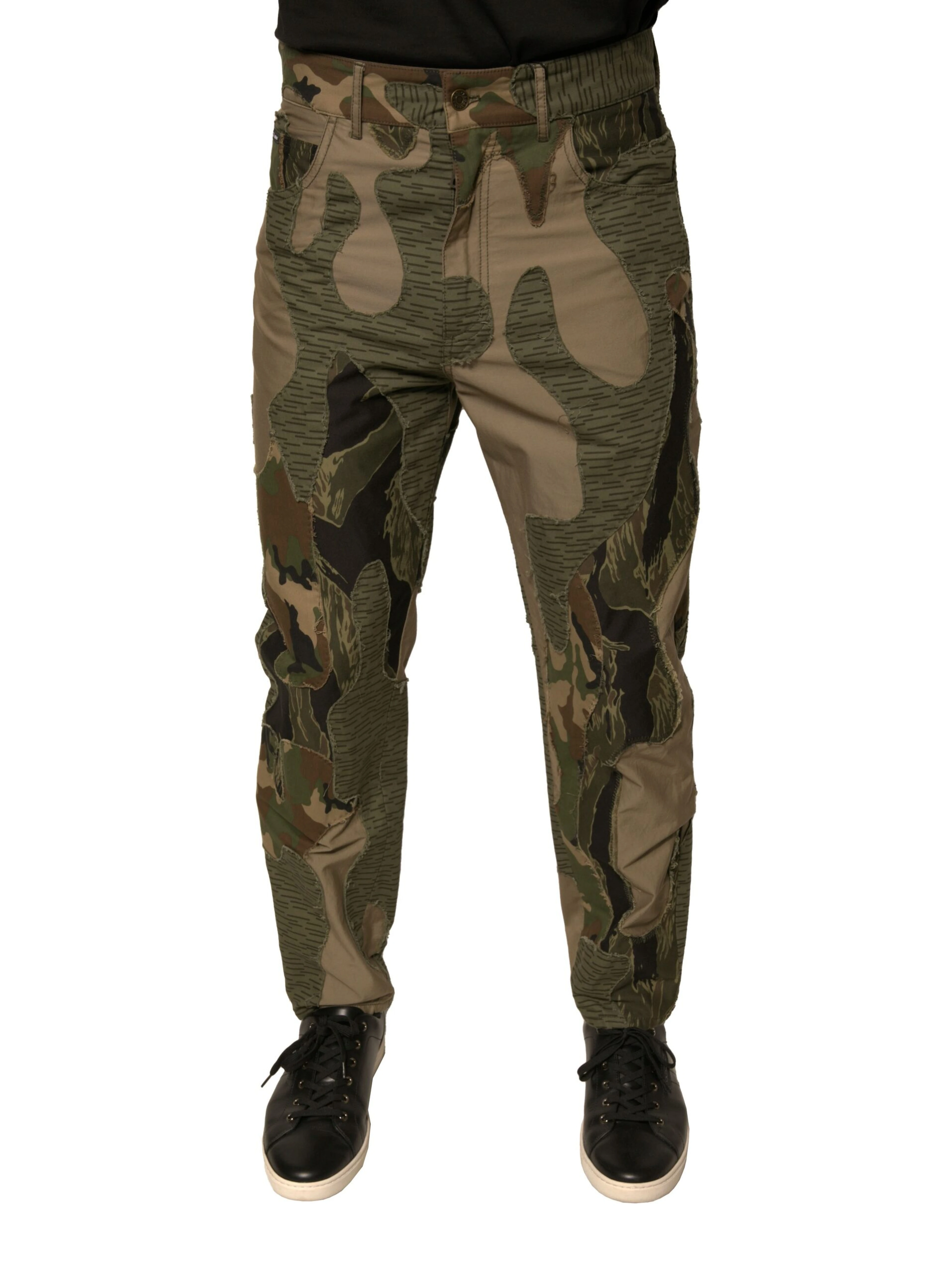 Multicolor Camouflage Cotton Pants
