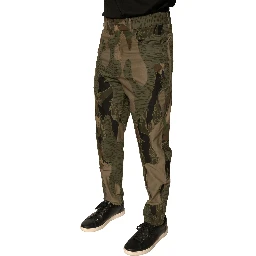 Multicolor Camouflage Cotton Pants