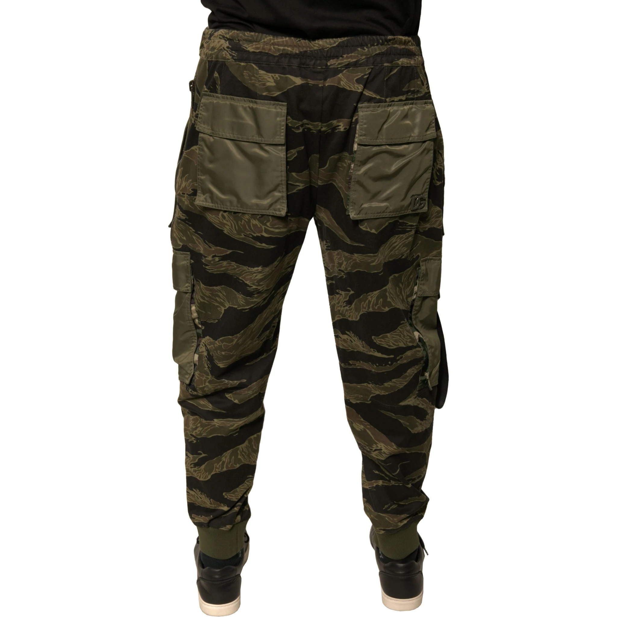 Green Cotton Jogger Cargo Pants