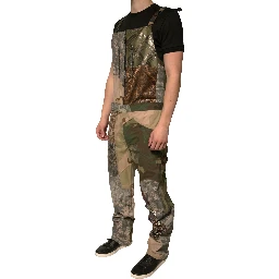 Multicolor Patchwork Camouflage Overall Pants