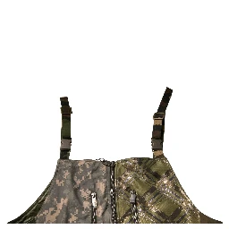 Multicolor Patchwork Camouflage Overall Pants