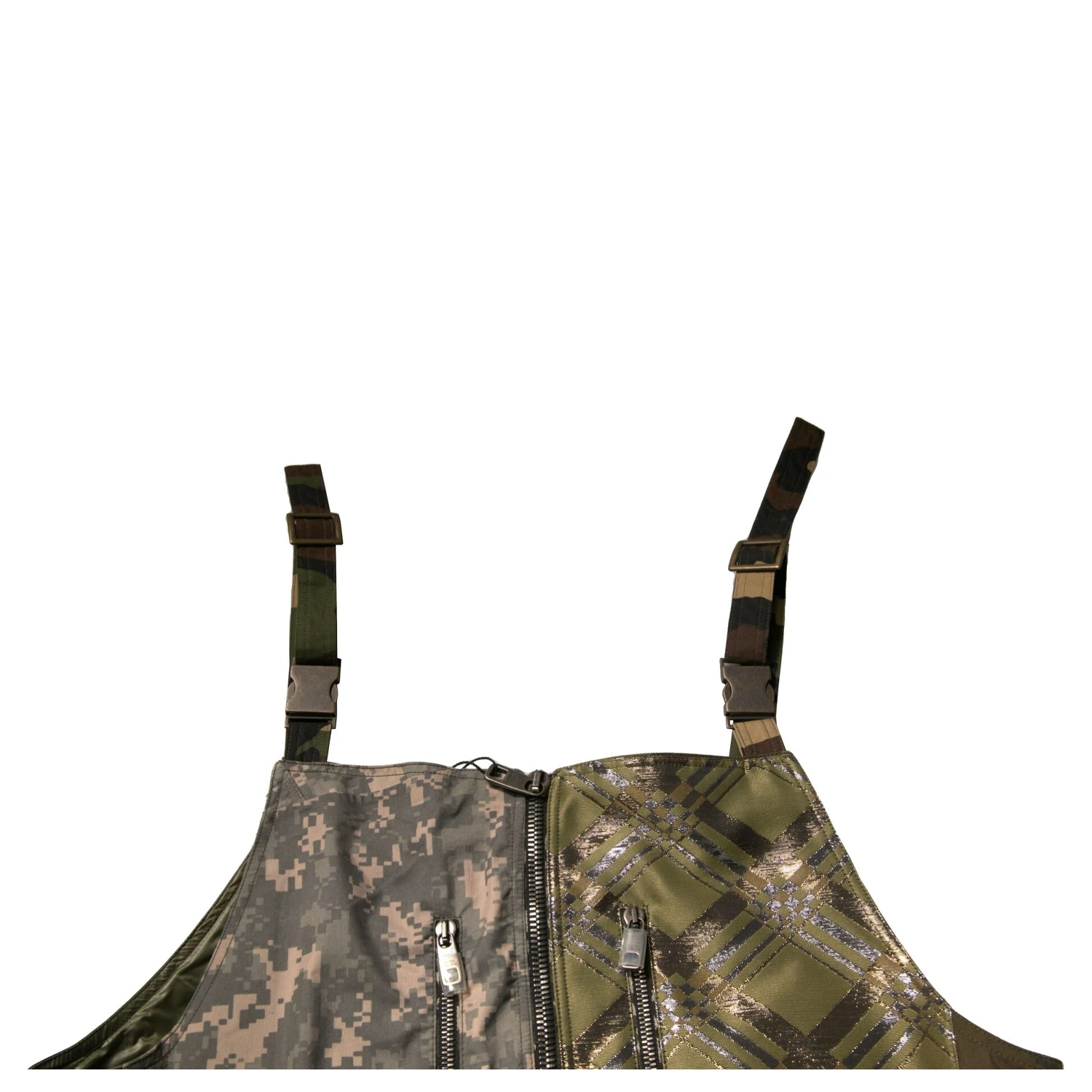 Multicolor Patchwork Camouflage Overall Pants