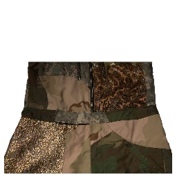 Multicolor Patchwork Camouflage Overall Pants